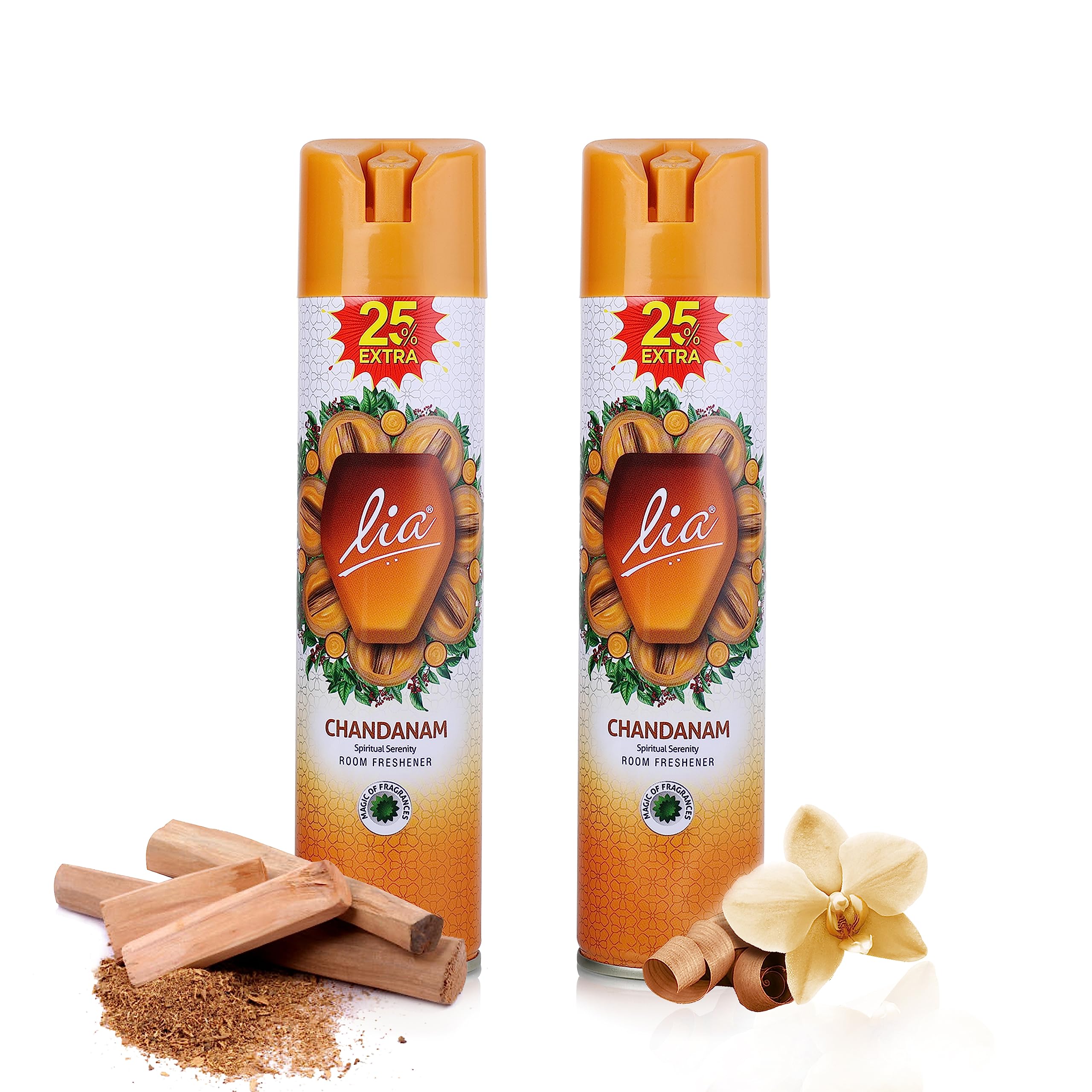 Lia Home Air Freshener Spray with Chandanam Fragrance, Multipurpose Freshener for Homes/Bathrooms/Gyms/Factories/Workspaces/Studios/Air Conditioned Rooms - Pack of 2 (B0798JKB3K) Amazon Price History, Amazon Price Tracker