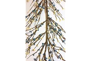 Primitive Pip Berry Garland in Country Blue and Cream (AR1956C-12)