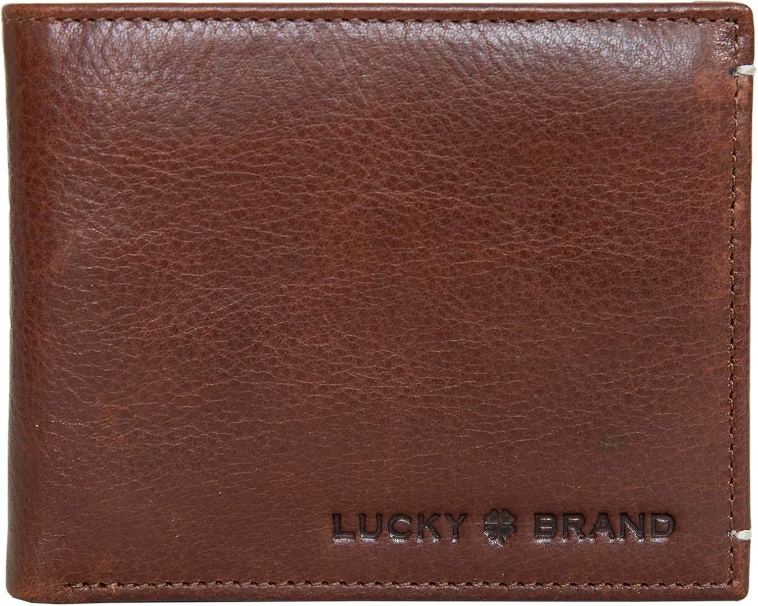 Lucky Brand Men's Bifold Wallet | ID Window | Card Slots | Genuine Leather | Organization | Durable | Stylish