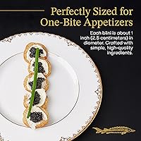 Vista 4 de Mini Blinis de cóctel ruso 2 paquetes (36 piezas) cada paquete. Extra fino, delicado en sabor y textura, perfecto para maridar con caviar.