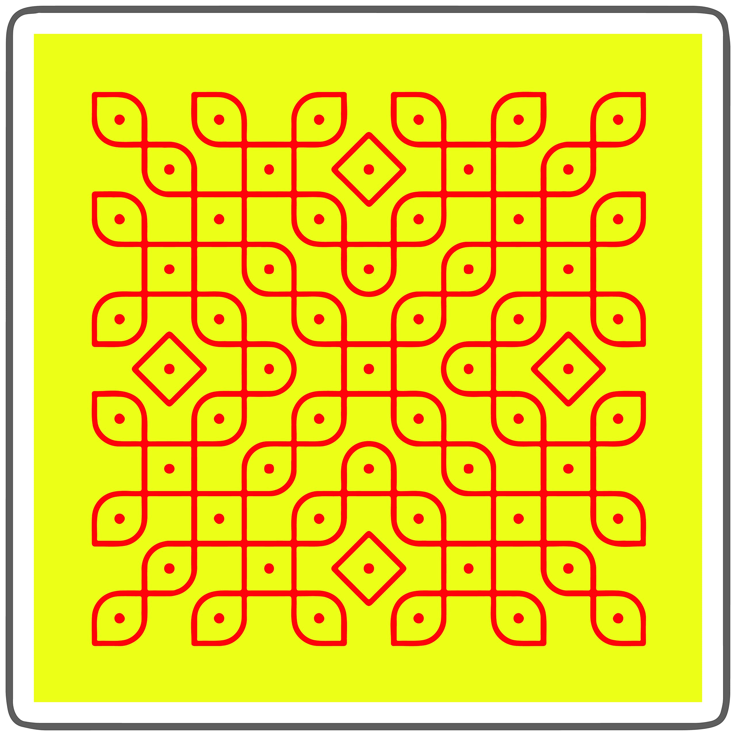 Buy WorldAngle South Indian Padi Kolam Muggulu Rangoli Stickers for