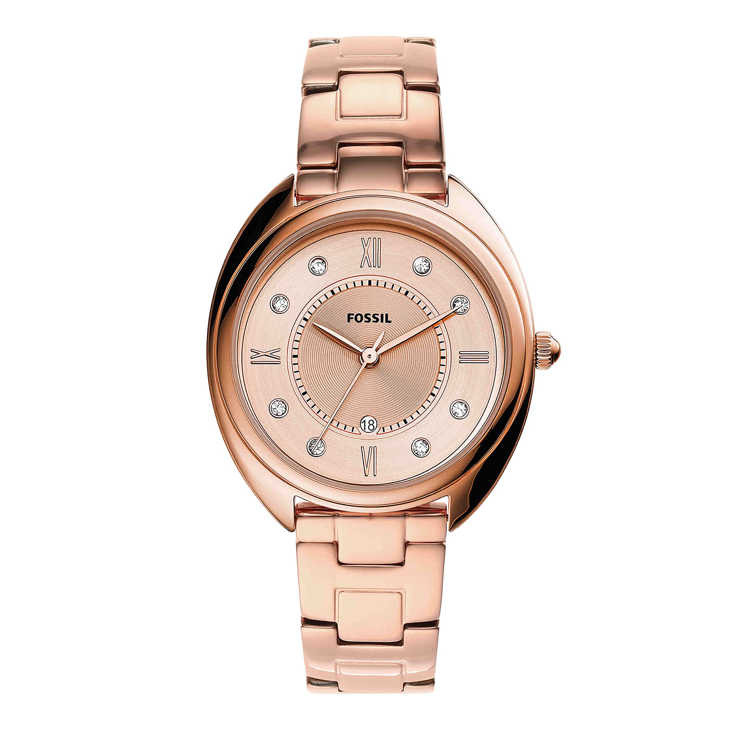 Fossil Women Stainless Steel Gabby Analog Rose Gold Dial Watch-Es5070, Band Color-Rose Gold (B08QV5RB5P) Amazon Price History, Amazon Price Tracker