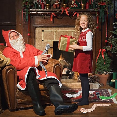 Miniatura 6 de Juguete de serpiente de control remoto, Robot eléctrico de serpiente de cascabel de movimiento rápido de serpiente de cascabel falsa para Navidad o