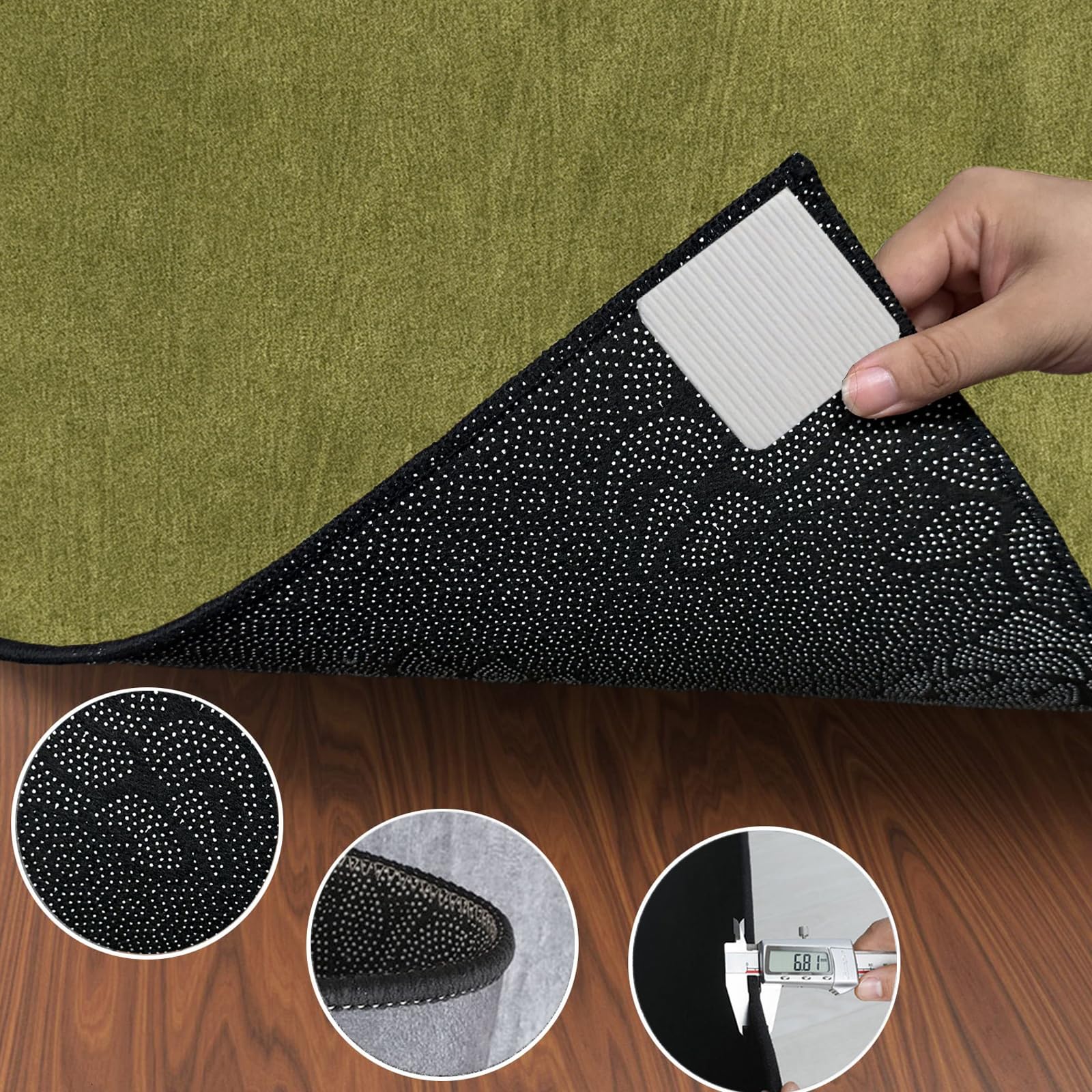 Schallschutzmatte Schlagzeug Teppich Schlagzeugteppich Schallschutz 140 x 100 cm Grün Teppich Drum Rug Drum Matte Drumteppich Musikinstrumentenmatte Drum-Matten-Teppich Schalldicht Teppiche