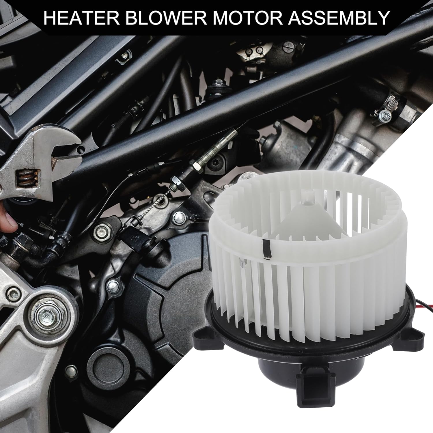No.22954786 HVAC Heater Blower Motor Assembly for Buick Verano/Inner/Durable Metal Plastic/ 1 Pc Black White