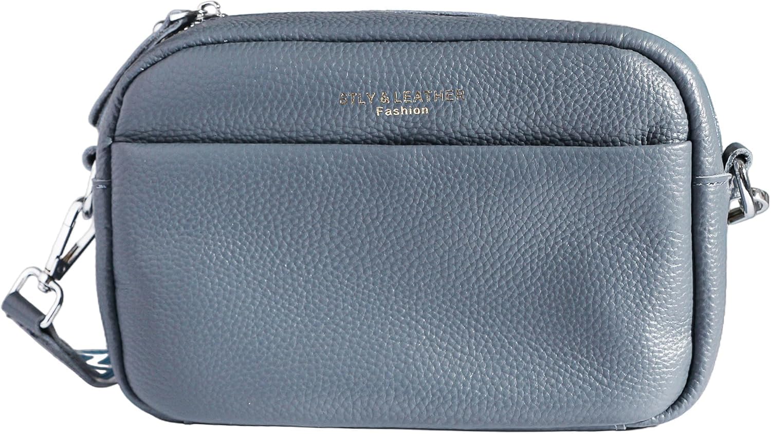 Eiyye Small Shoulder Bag Leather Crossbody Bag for Women Blue Shoulder Purse Cell Phone Camera bag Handbag for Everyday Travel - Image 7