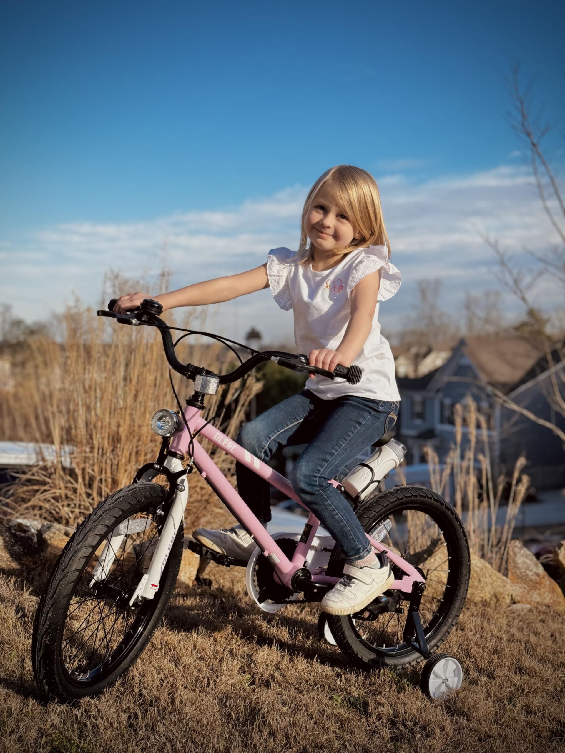 Glerc Fantacy 12 14 16 18 20 Pouces Vélo Enfant pour 2-14 Ans avec phares & Kickstand pour Cadeau d'anniversaire, Plusieurs Couleurs