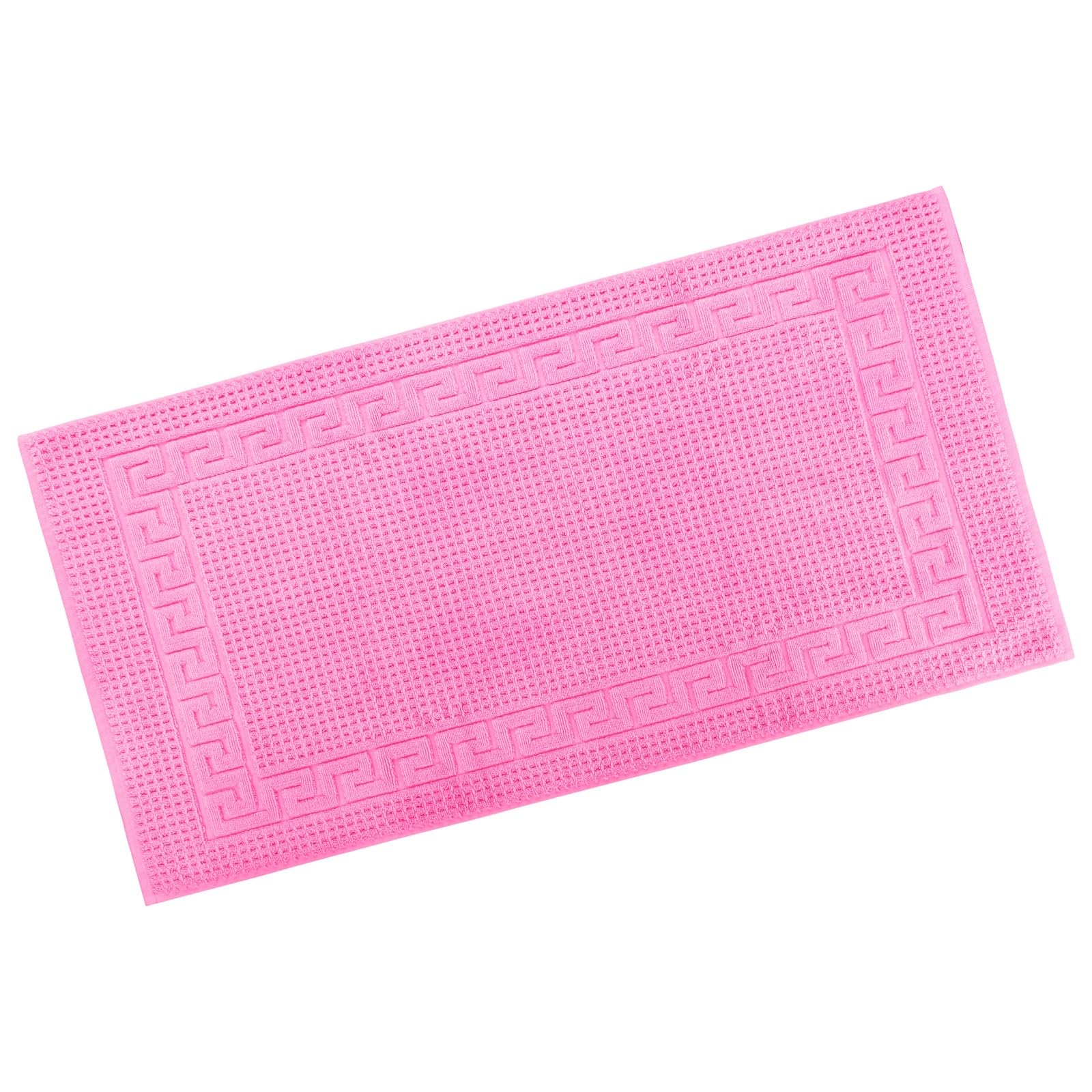 Casatessile Barocco tappeto bagno, Tappetino in spugna di Cotone, 60x120 cm. - ROSA
