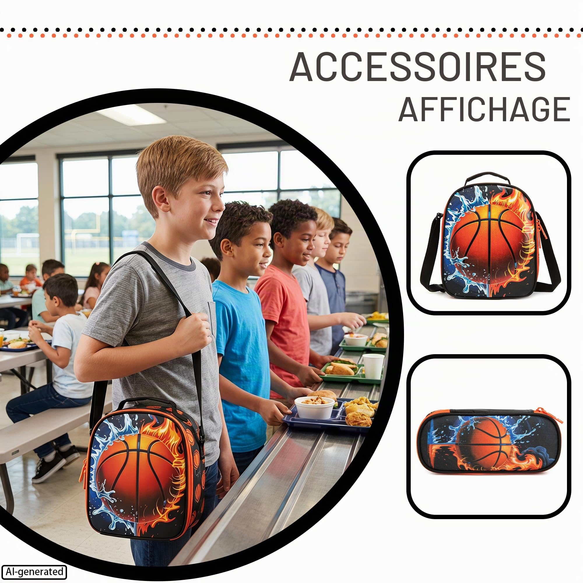 HTgroce Sac à Dos à Roulettes Garçon– Cartable Scolaire Primaire (CP CE1 CE2) – Trolley Idéal École & Voyage