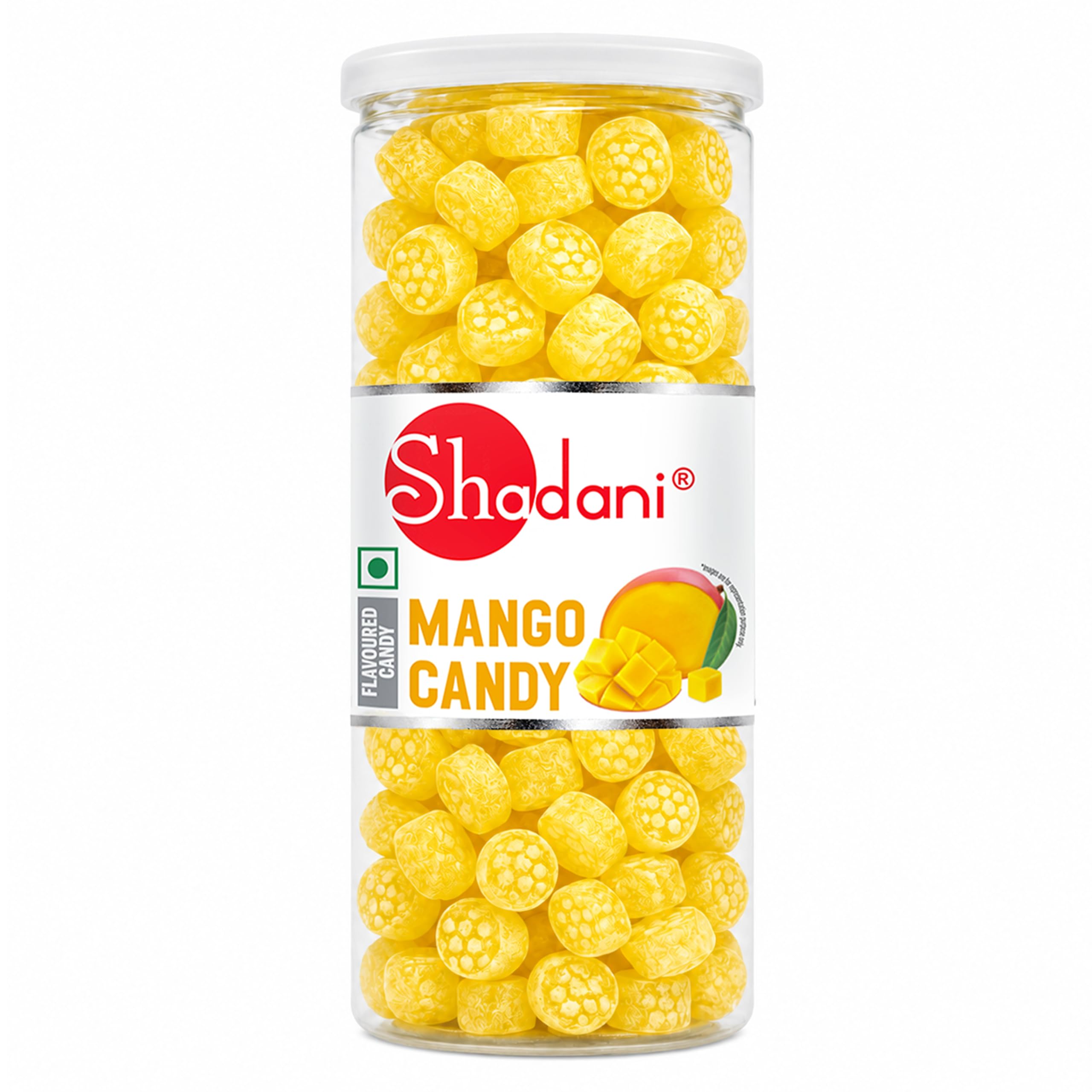 Shadani Mango Candy (Can of 280g), Real Mango Flavour Candy/Toffee | No Transfat Sweet Fruit Flavour Toffee | 90s candy-image-3