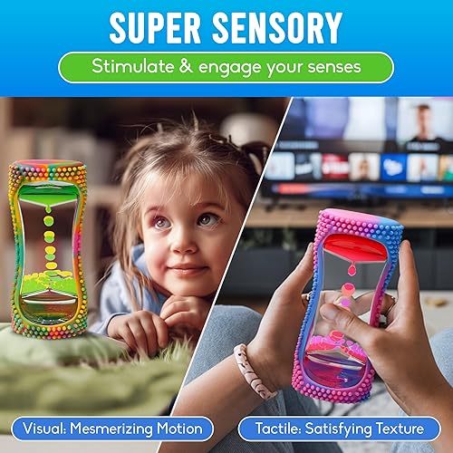 Miniatura 70 de BUNMO Rellenos de calcetines para niños, juguetes sensoriales de burbujas de movimiento líquido, temporizador de líquido, rellenos de calcetines