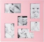Pioneer Photo Albums 12 x 12-Inch Collage Frame Embossed "Travel" Sewn Leatherette Cover Memory Book, Brown