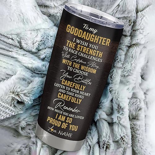 Miniatura 84 de Personalized To My Goddaughter From Godmother Stainless Steel Tumbler Cup Lion My Precious Goddaughter Birthday Graduation Christmas Travel Mug 20oz