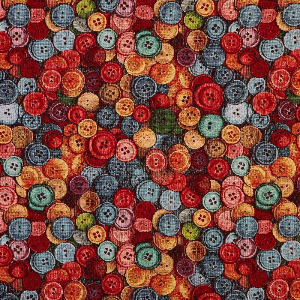 Kt KILOtela - Tela Tapicería, Jacquard Gobelino, Tapizar Sillas, Cojines, Cabecero, Sofá, Bolsos, Resistente al Desgaste, Costura, 100 cm Largo x 280 cm Ancho, Geométrico, Multicolor, 1 metro — view 22
