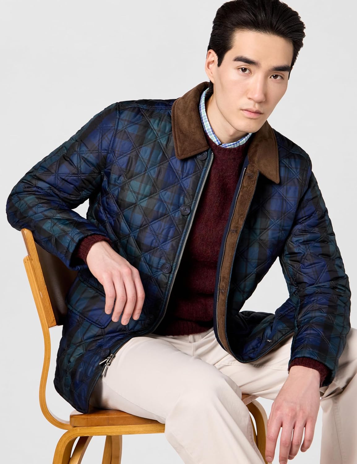 Brooks Brothers mens Quilted Pattern Walking Coat - Image 2