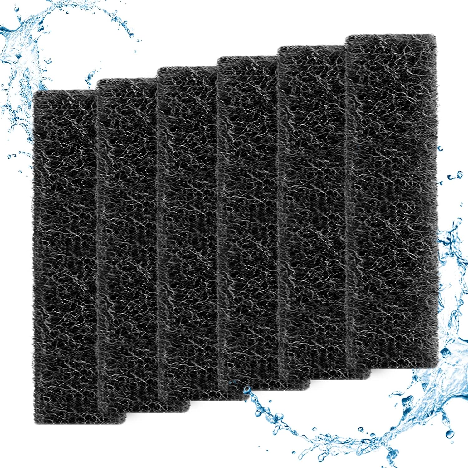 HiTauing 6 Count Carbon Reducer Filter Pads for aqueon