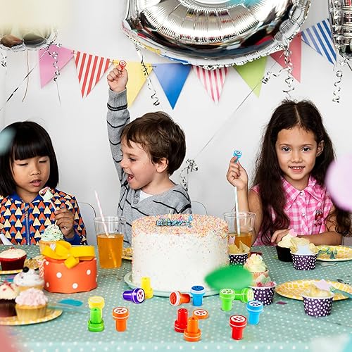 Miniatura 6 de Chinco Sello de huellas de perro, sellos autoentintados, mini sellos coloridos para profesores, recuerdos de fiesta, juego de sellos surtidos para