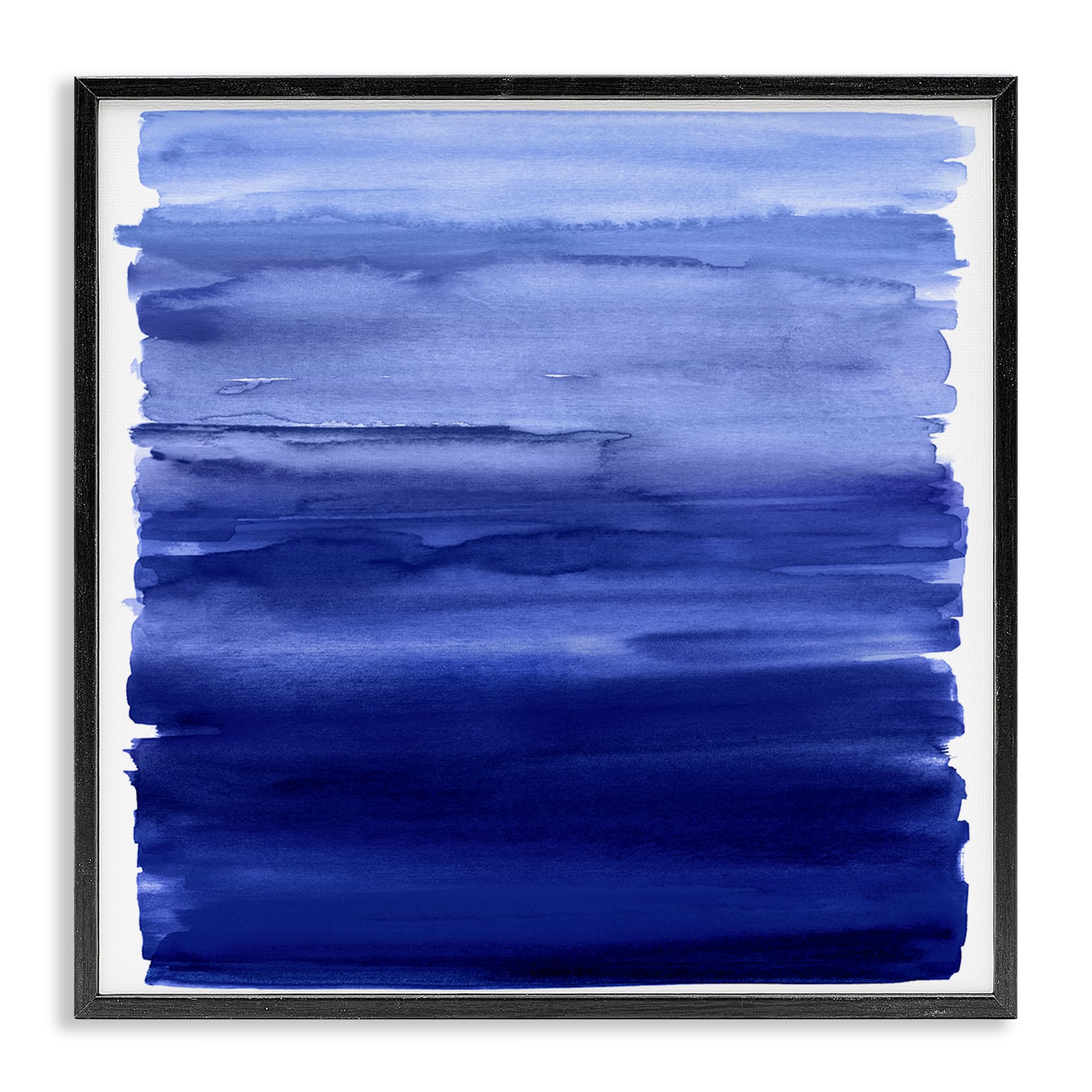 Stupell Industries Midnight Black (Textured) 'Indigo Ombre Gradient'| Framed Giclee Art