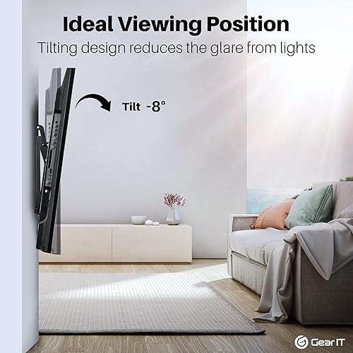Miniatura 5 de GEARit Soporte de pared para TV (TV de 37 a 80 pulgadas) hasta 165 libras - Inclinación completa delgada, brazo articulado, Vesa 200 300 400 600