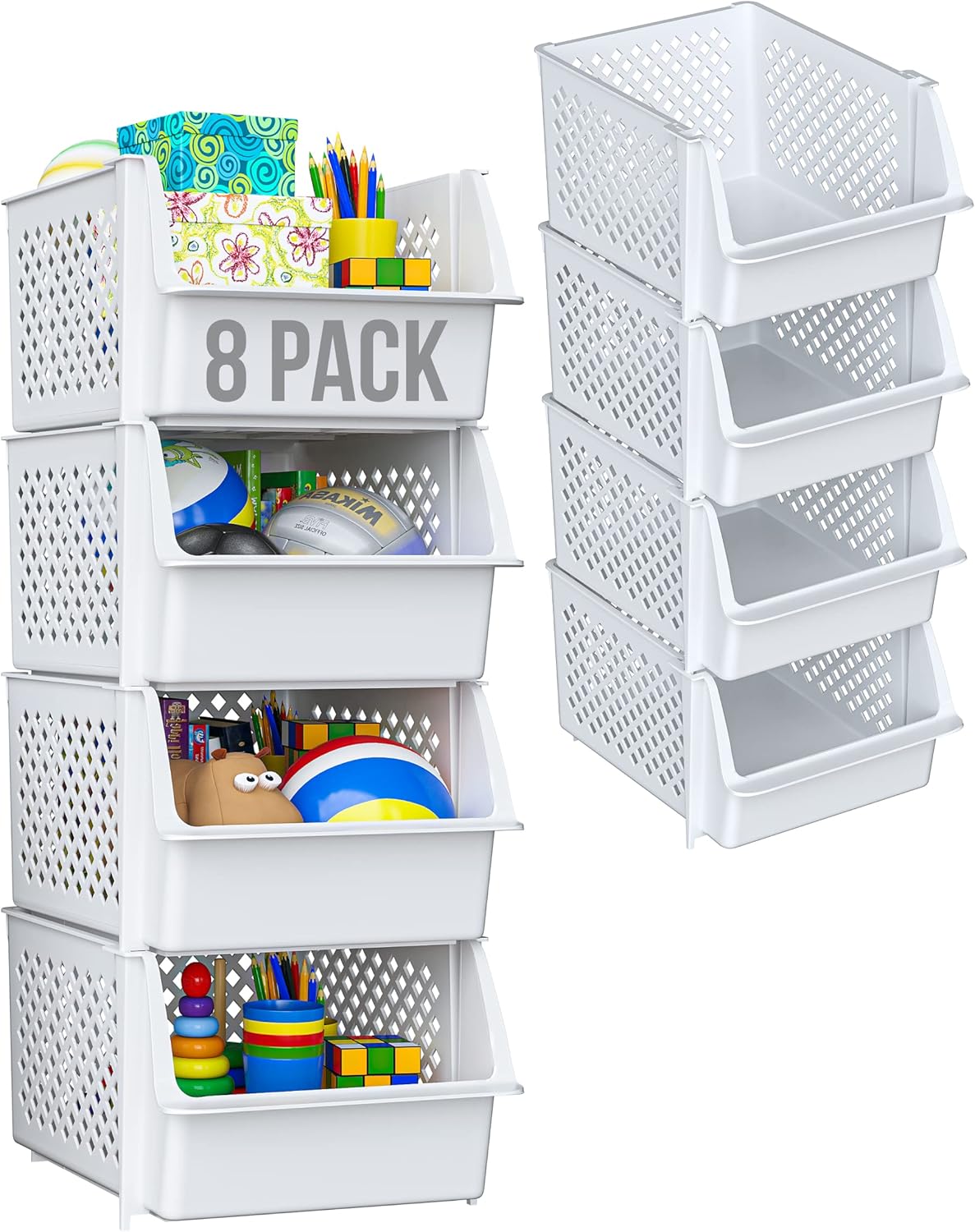 Skywin Stackable Storage Bins for Pantry Stackable Bins