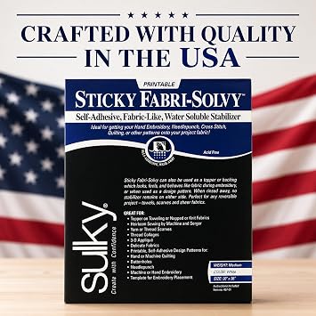 Sulky Sticky Fabri-Solvy Stabilizer 20X36