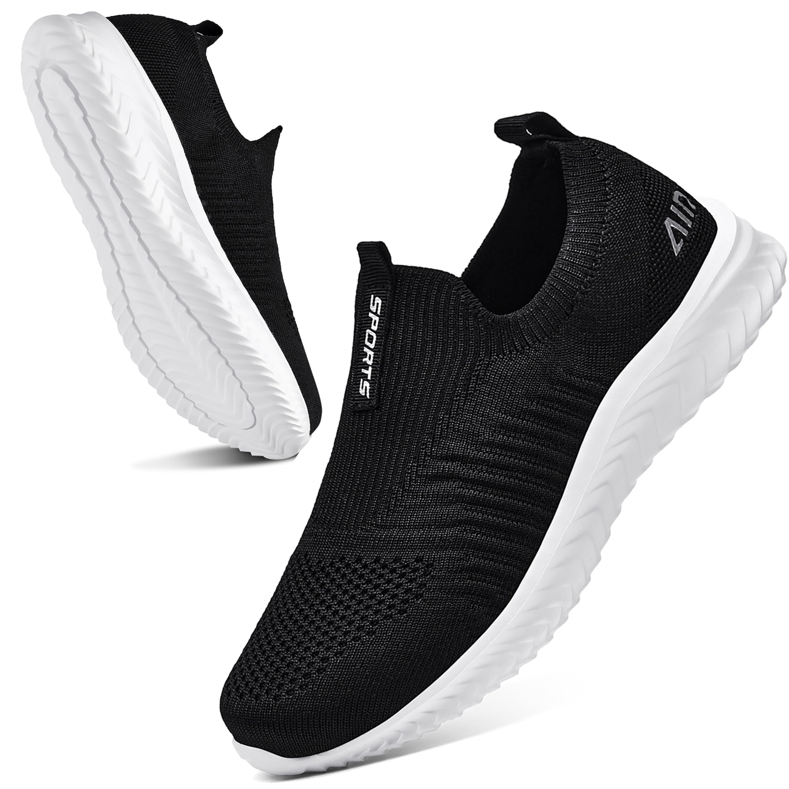 Littleplum Slip on Sneakers Damen Bequeme Turnschuhe Orthopädische Sportschuhe Atmungsaktiv Schlupfschuhe Freizeitschuhe
