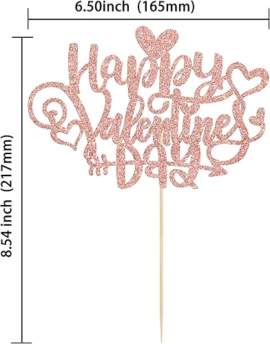 Miniatura 9 de Gyufise 1 decoración de pastel para el día de San Valentín con purpurina dulce corazón de San Valentín, decoración para feliz día de San Valentín,