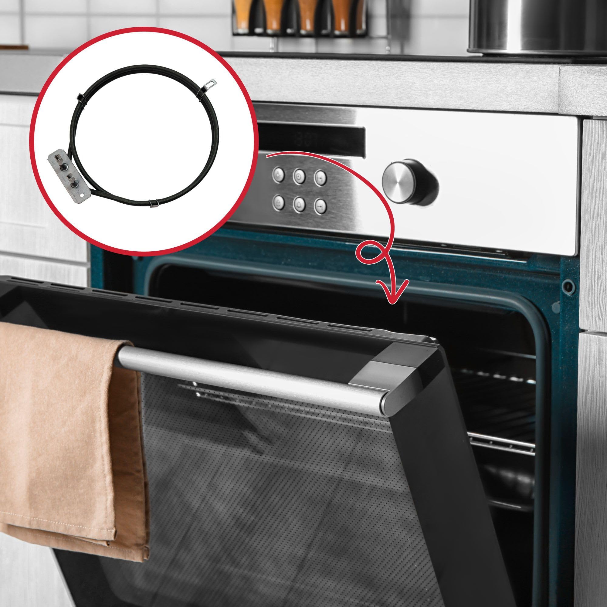 Genuine Whirlpool C00311196 Fan Oven Element 2000W : Amazon.co.uk 