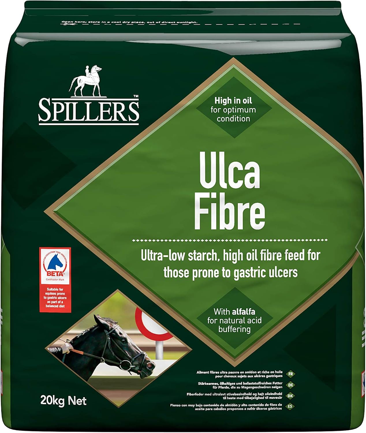 SPILLERS Ulca Fibre Horse Feed 20KG High Oil Horse Food with Alfalfa Horse Feed Ideal for