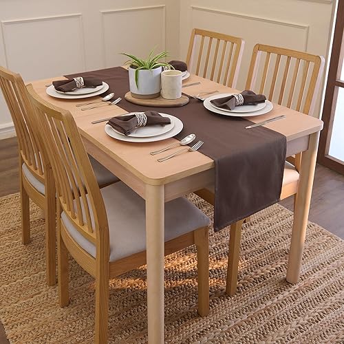 Vista 44 de Encasa XO Juego de 12 servilletas de tela color azul cobalto, 17 x 17 pulgadas, servilletas de cena de algodón de color sólido, servilletas de boda