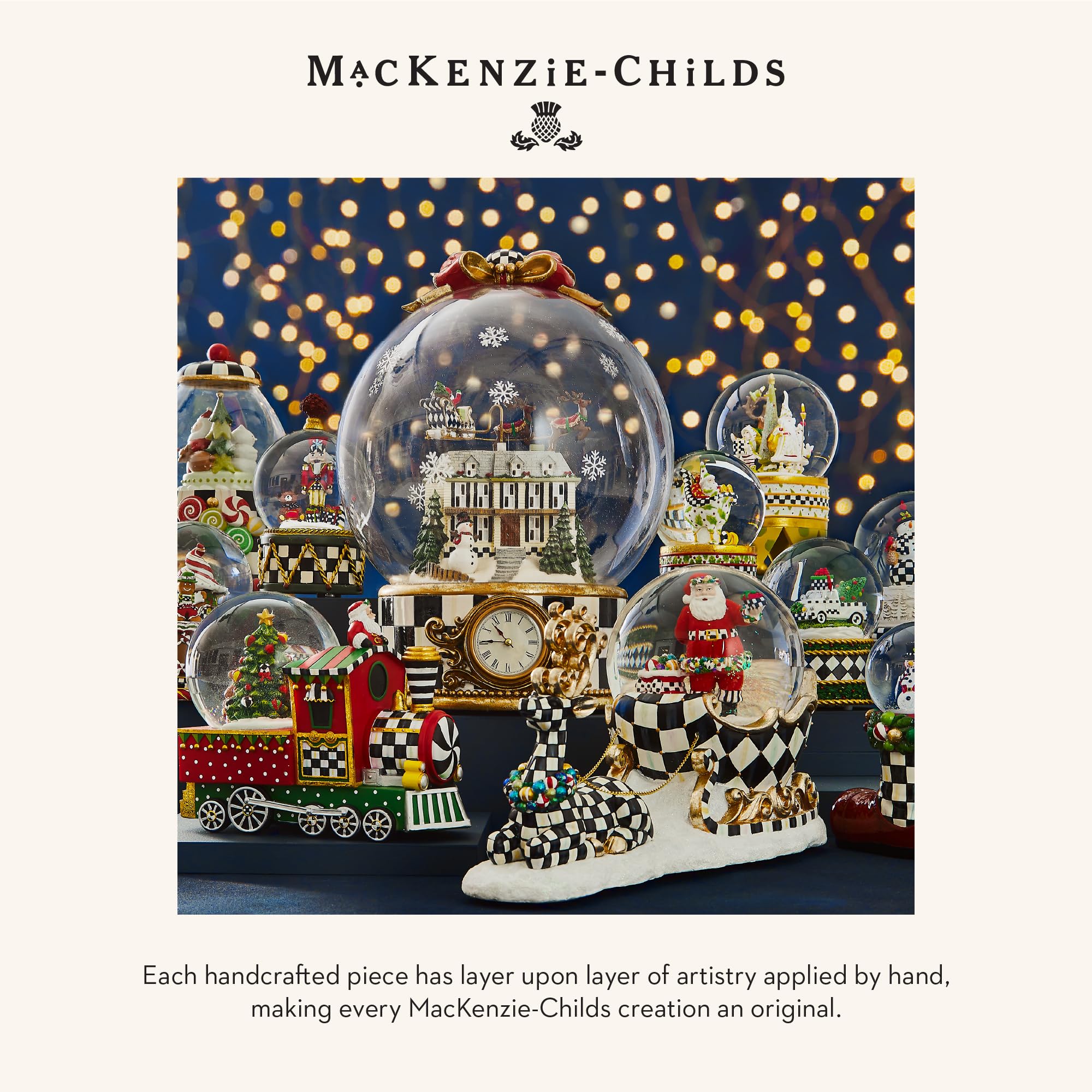 Mackenzie Childs マッケンジーチャイルズ スノードーム Amazon.com: MACKENZIE-CHILDS Christmas Snow Globe and Music Box
