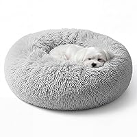 Vista 13 de Cama para perros pequeños, cama mullida para cachorros, lavable, dona, antideslizante, 15 pulgadas