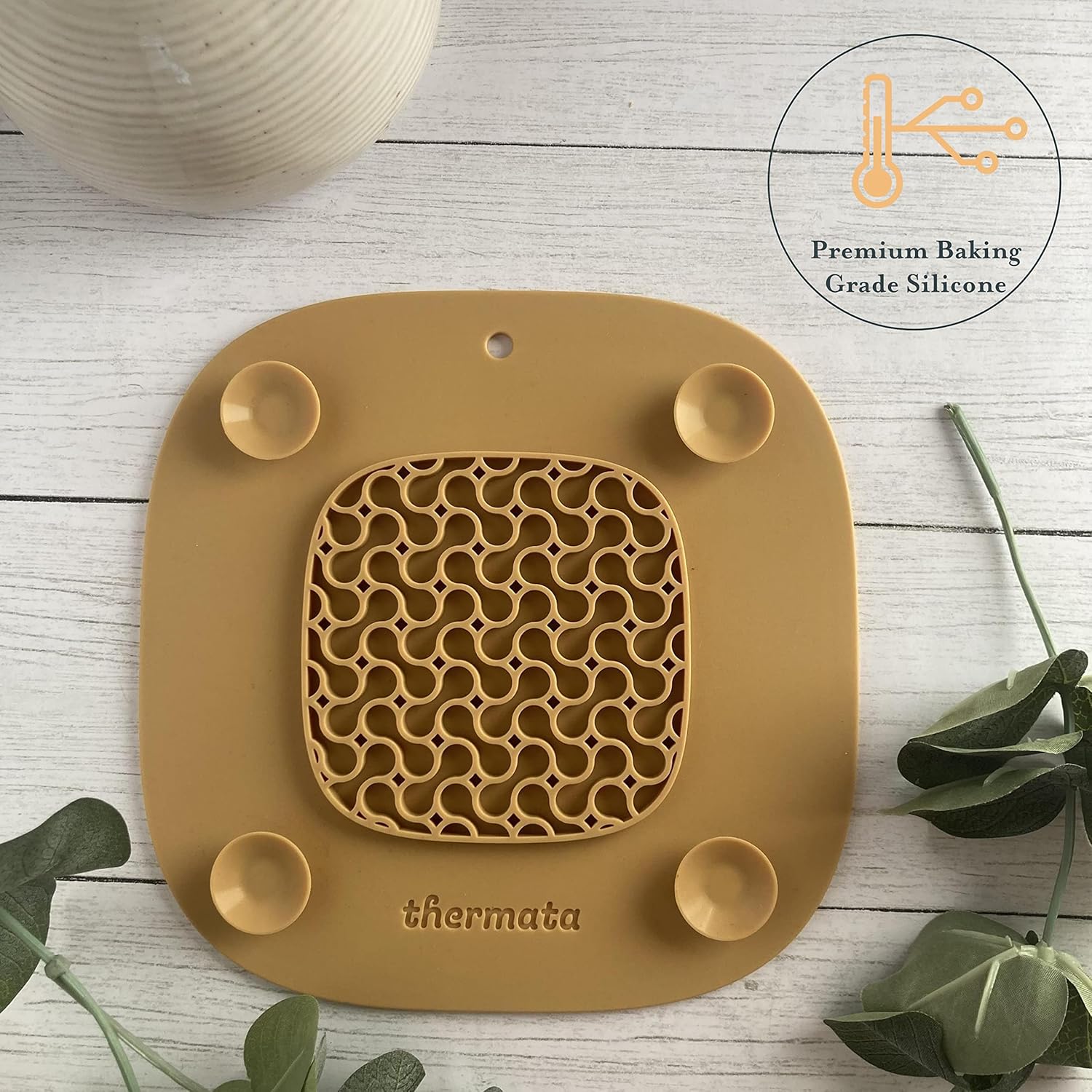 Pot Stickers, Original Silicone Suction Cup Hotpad, Silicone Trivet, Silicone mat, Hot Pads for Kitchen, Pot Holders (Citrus) (2 Pack)