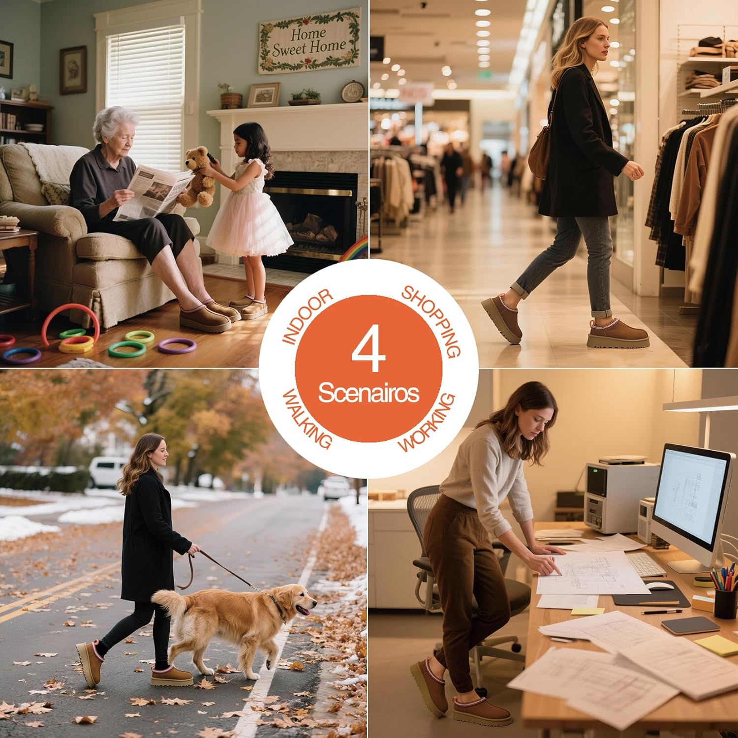 MelSyd Womens Slippers Sheepskin Indoor-Outdoor: 100% Australian Merino Wool Lined with Memory Foam Cozy House Shoes - Slip on Waterproof Winter Suede Clogs - Christmas/Holiday Gift - Image 8