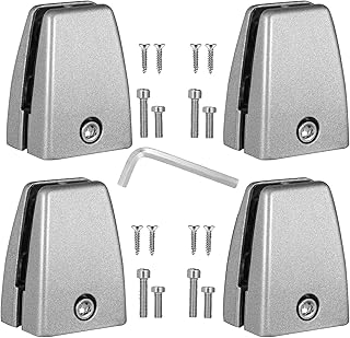 4 PCS Desk Partition Support Bracket Office Desk Divider Clamp Brackets Screen Clip Holders Desk Privacy Screen Clips Clamps Sneeze Guard Bracket Support 0-1/2"