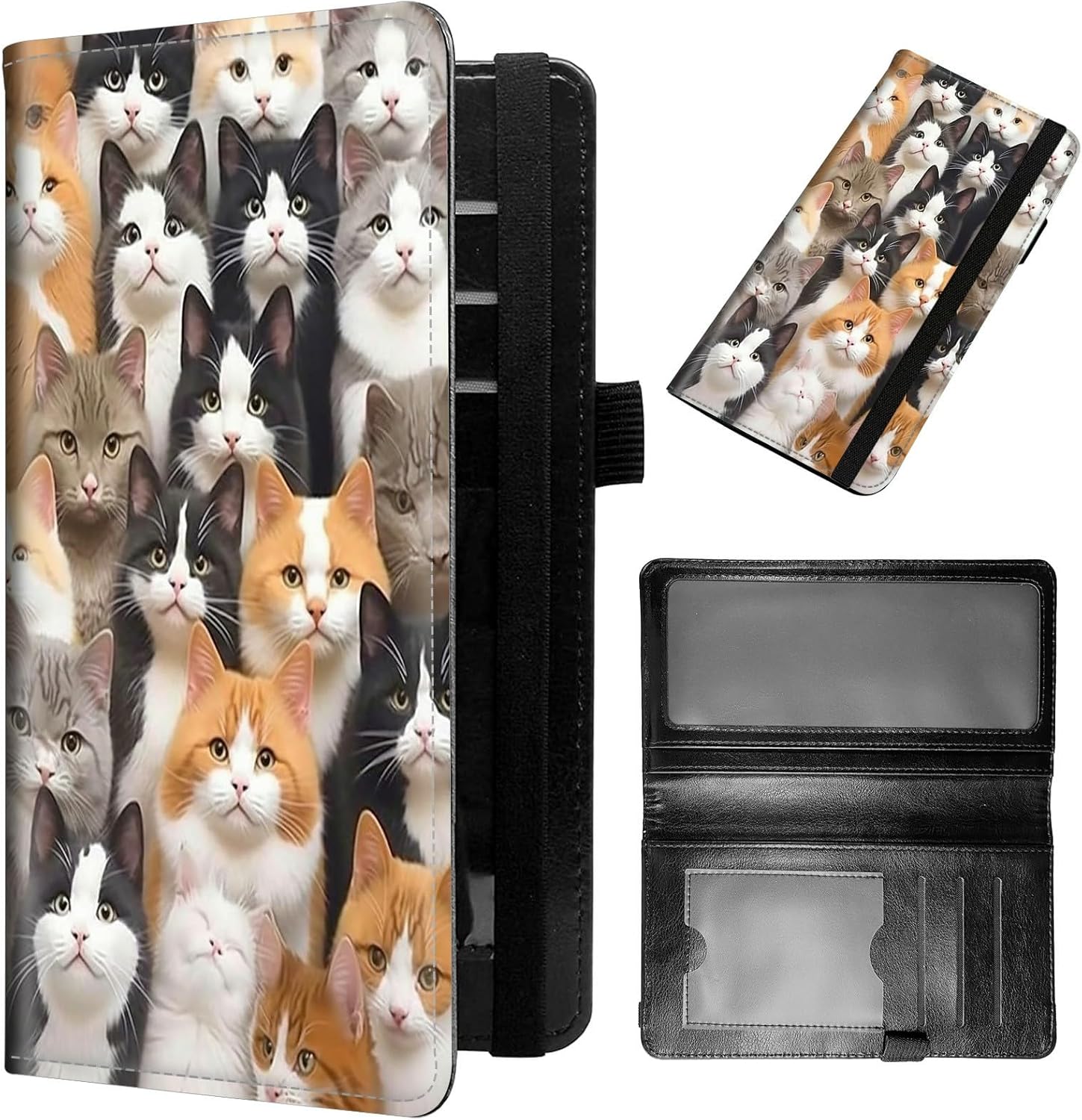 Checkbook Cover for Women & Men PU Leather Checkbook Covers