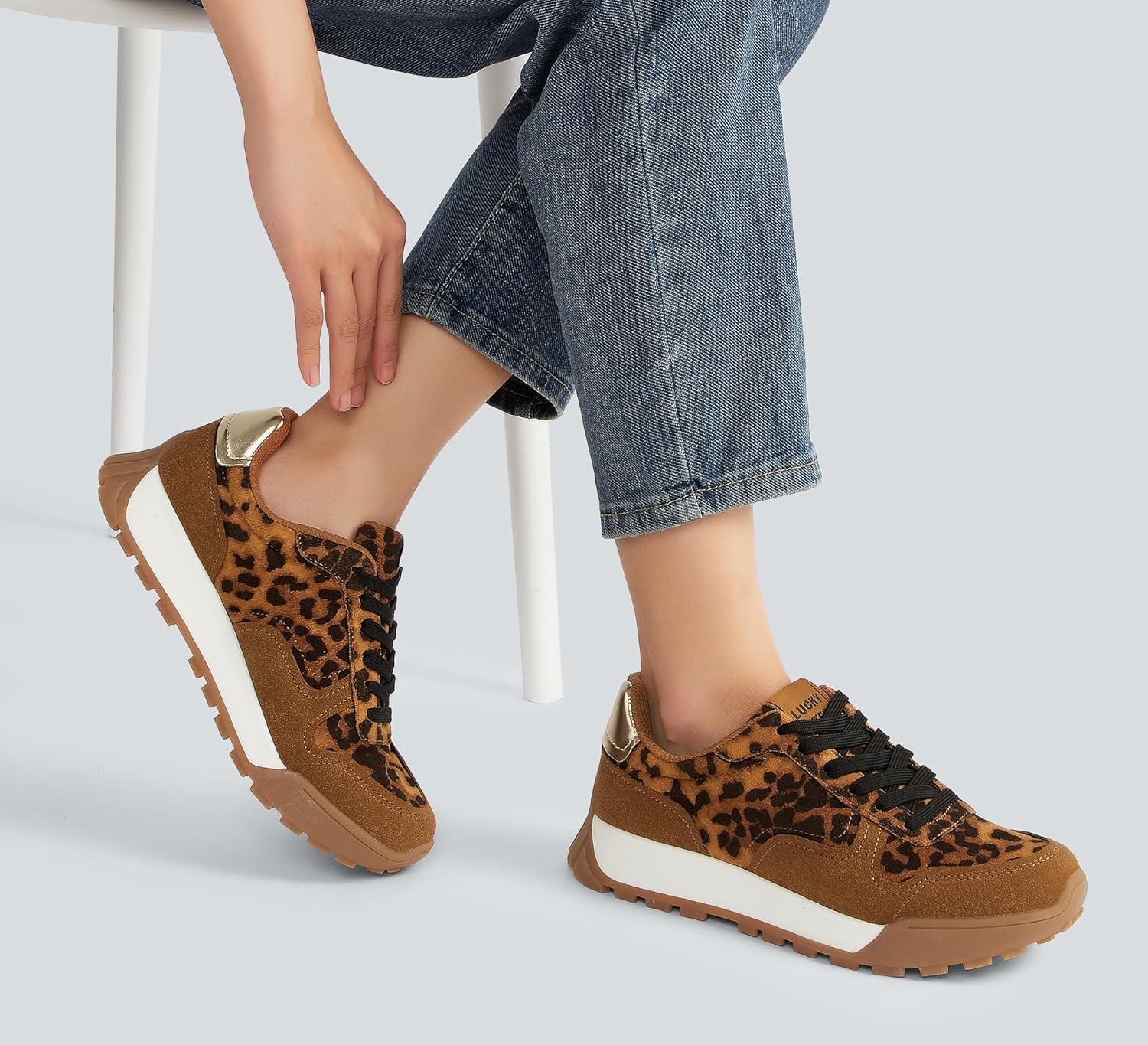 LUCKY STEP Women's Platform Canvas Sneaker Casual Lace-up Stylish Tennis Running Retro Classic Trainers Walking Fashion Sneakers - Image 3