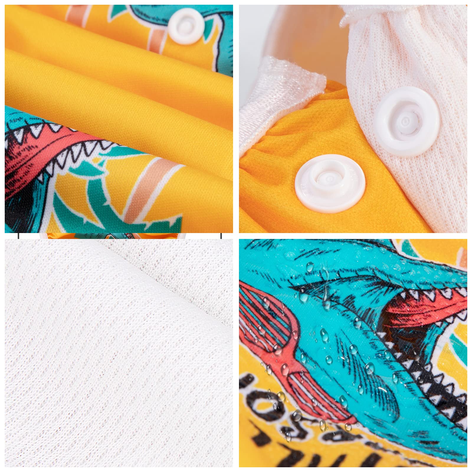 PHOGARY Pañal Bañador (2 Piezas) Pañal De Matar Pantalones De Entrenamiento, Pañales De Baño Para Niños Niñas 0-3 Años (3-10kg), Dinosaurio + Astronauta