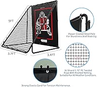 Vista 4 de 2-in-1 Baseball Pitching and Rebound Net, Trainer and Return Screen for Pitching Practice