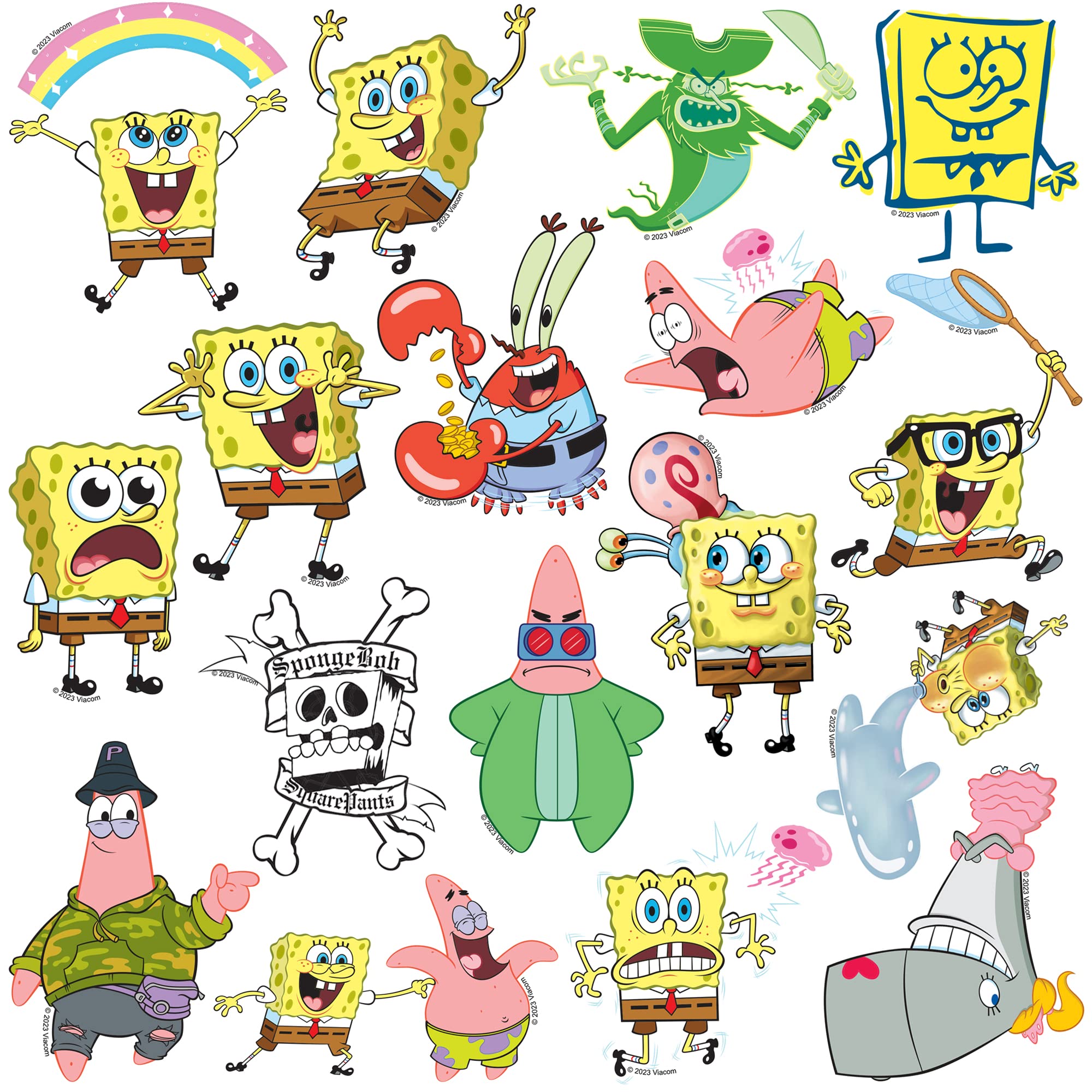 Spongebob Meme Stickers Pack - 50 Large Vinyl Decals For Laptops & Water Bottles