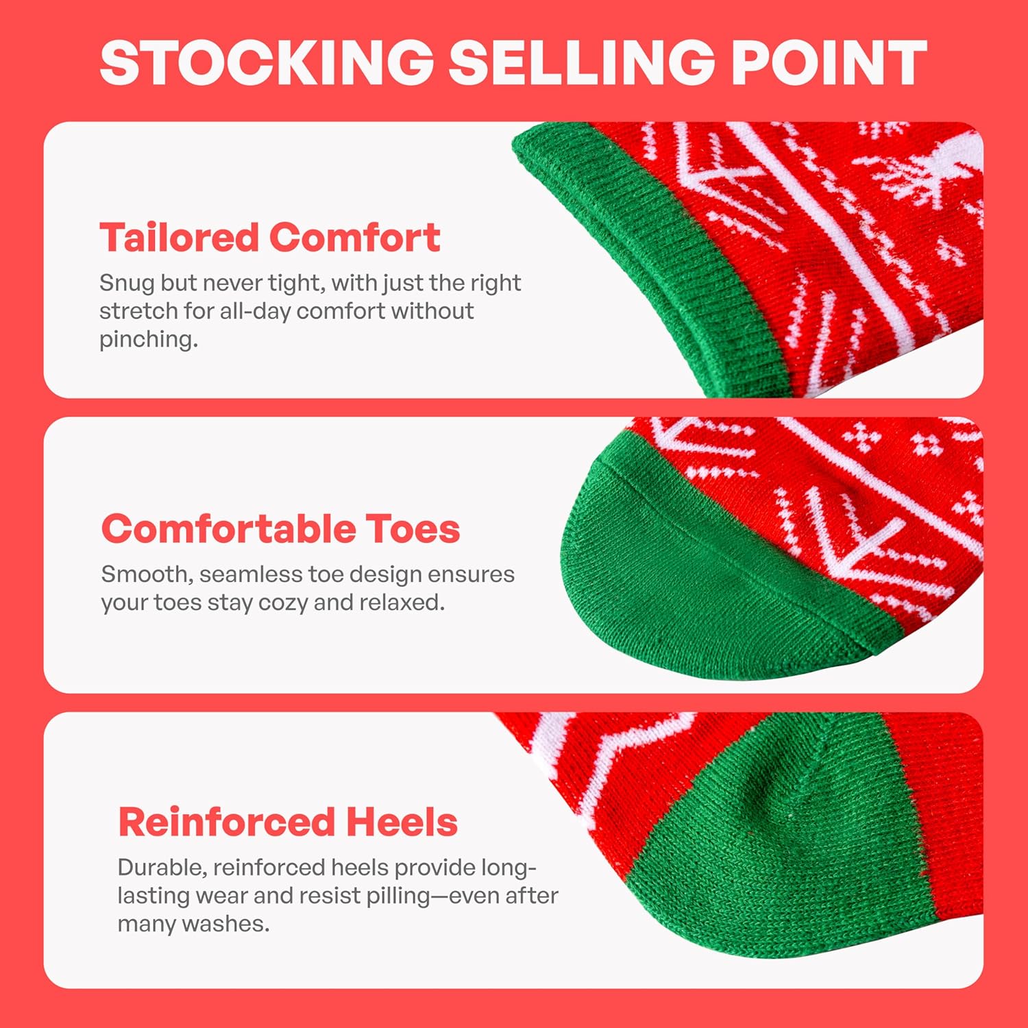 Giggling Getup 6 PCS Christmas Socks for Women Men, Novelty Socks for Women, Birthday Gift, Christmas Party Gifts for Xmas - Image 5