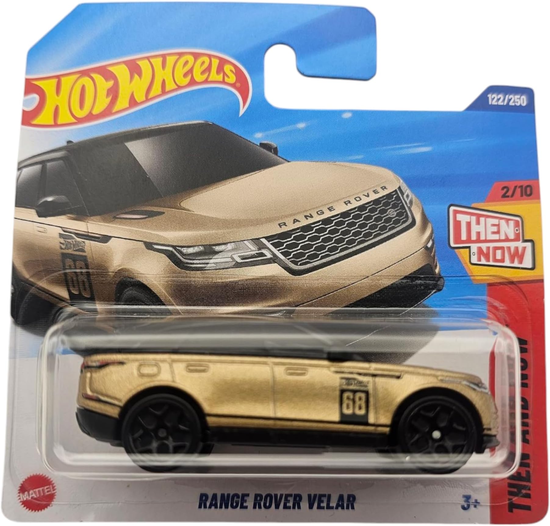 Range Rover Velar Age 3+, Then & Now Series, 2/10, Gold, Die-Cast Model Car