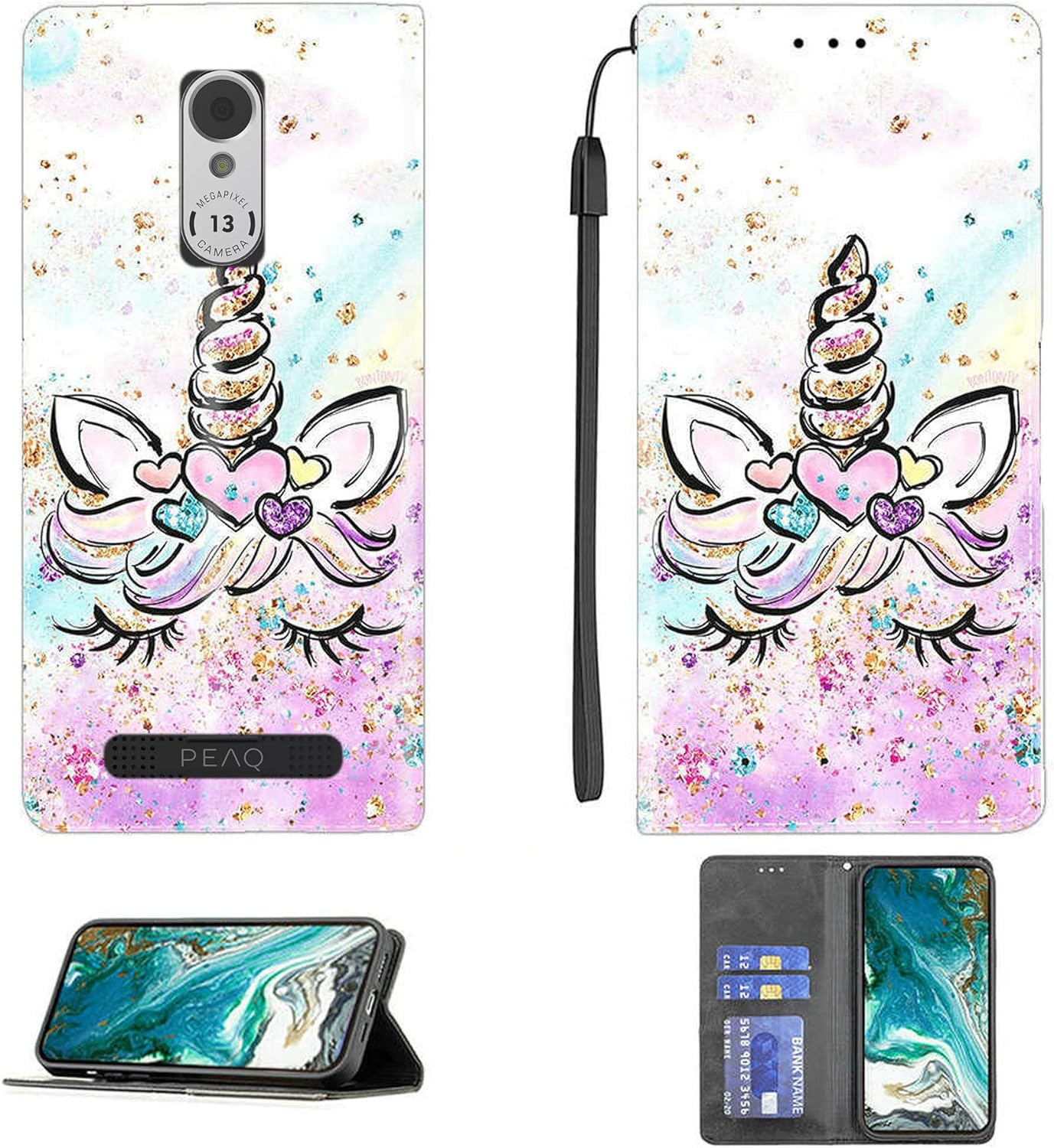 Case for Peaq PSP 400 Case Compatible with Peaq PSP 400 Phone Case Cover PU Leather Kickstand Magnetic Wallet Case CPT3