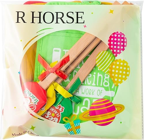 Vista 8 de R HORSE Juego de 6 espátulas de silicona para regalo para profesores, juego de espátulas divertidas para el día de agradecimiento del profesor