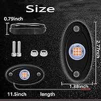 Vista 4 de 12 cápsulas de luces LED moradas de neón para auto, camión, ATV, SUV, luz trasera para vehículos