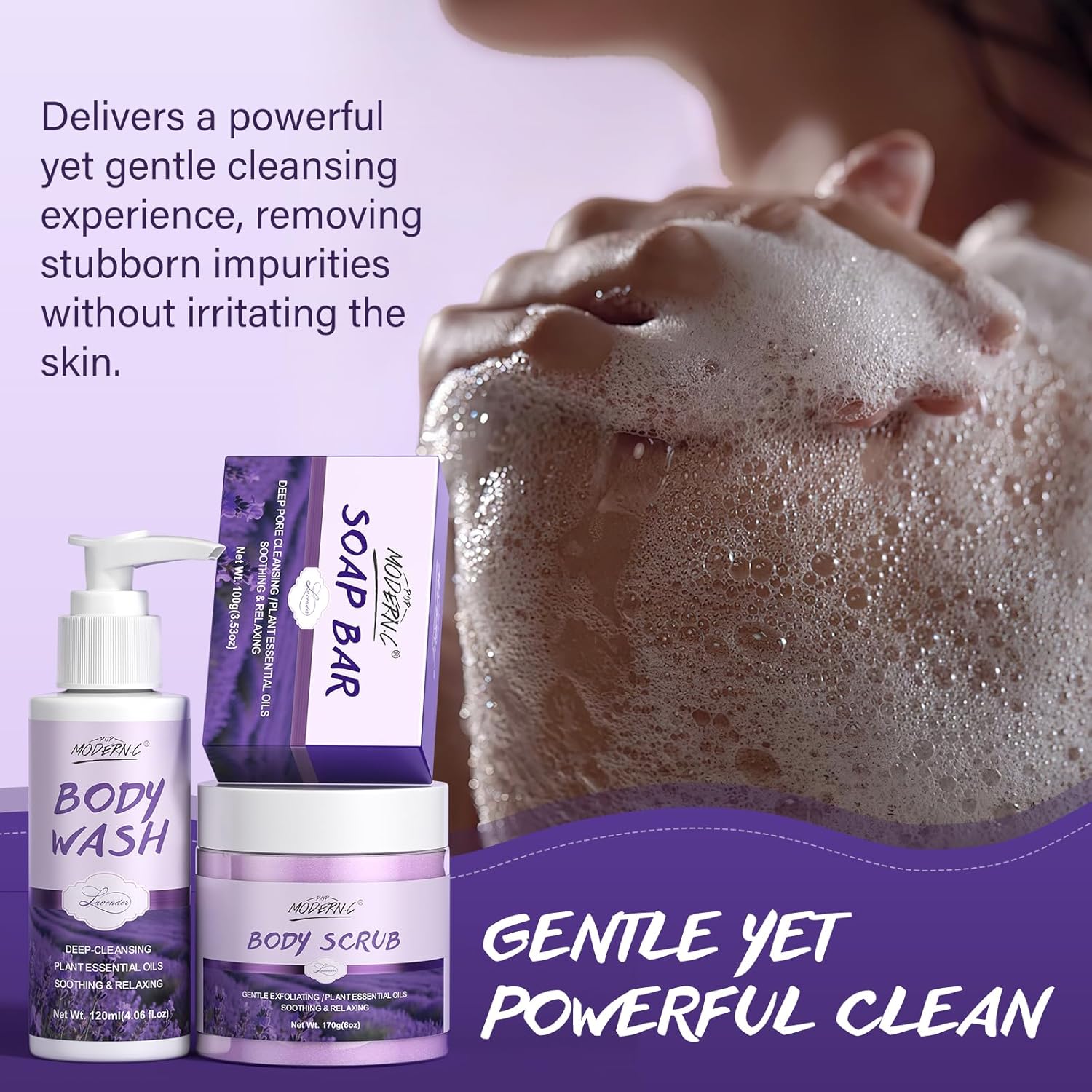 Relaxing Bath Gift Set for Women 8pcs Lavender Spa Gift Set Gift Baskets for women Mom Wife Sister Teen Best Friend Christmas Birthday Valentine's Mother's Day with Lavender Essential Oil Shea Butter - Image 5