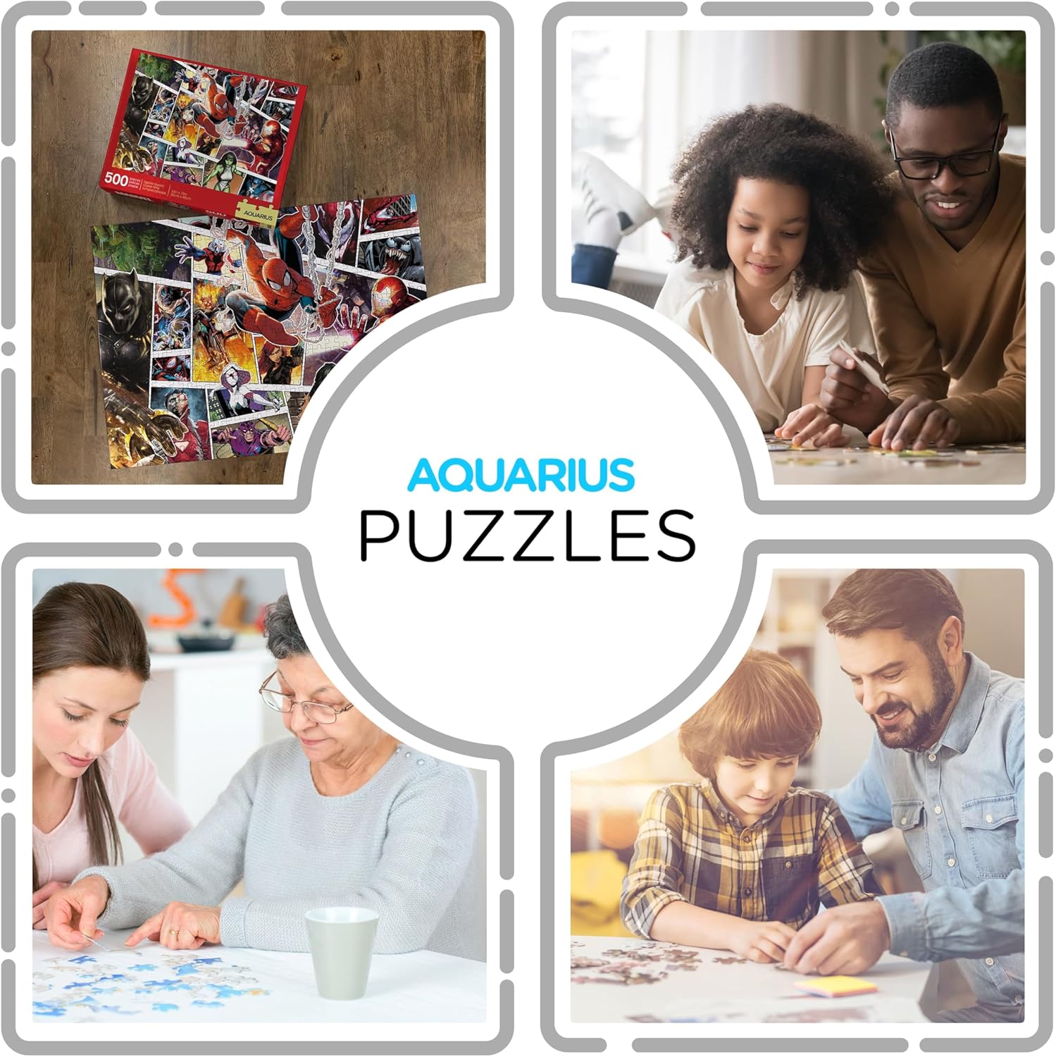 Aquarius Marvel Puzzle (500 Piece Jigsaw Puzzle) - Glare Free - Precision Fit - Officially Licensed Marvel Merchandise & Collectibles - 14 x 19 Inches