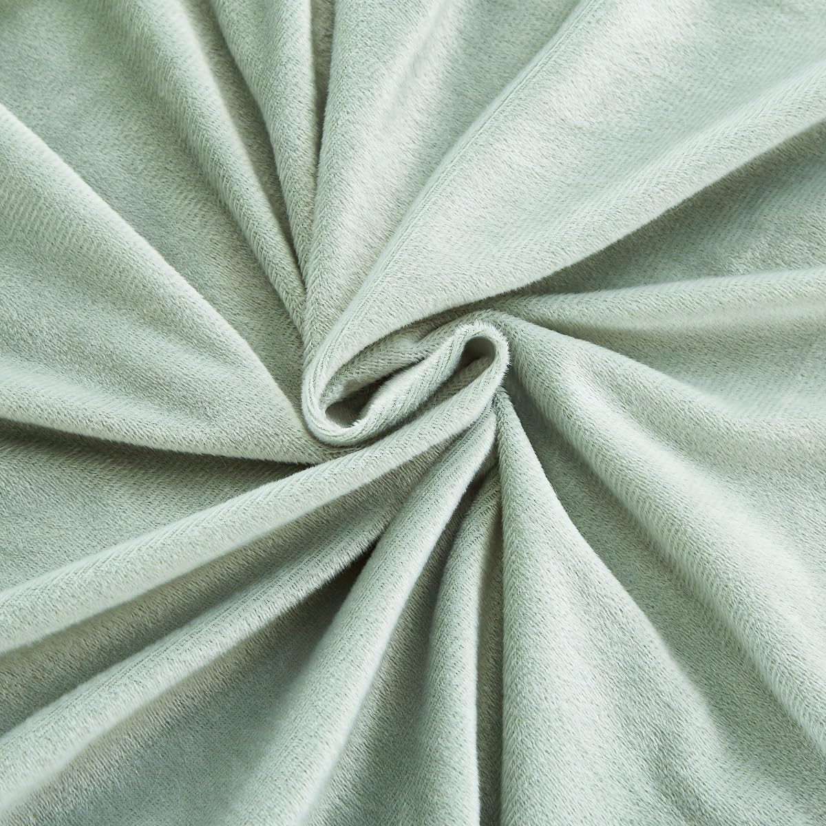 Sacebeleu Ropa de cama de invierno de 135 x 200 cm de felpa de pelo largo de franela mullida, funda nórdica de franela verde y blanco, ropa de cama de invierno degradado de color, cálida funda nórdica