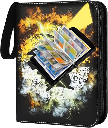 YINRTELM Carpeta de tarjetas con 520 bolsillos para tarjetas intercambiables, con 65 páginas y 4 bolsillos para 520 tarjetas, tarjetero para