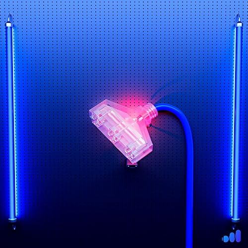 Miniatura 5 de Cable de extensión de 10 pies, cable de extensión para exteriores con múltiples tomas, calibre 14 (azul) certificado ETL